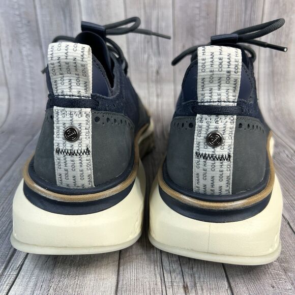 Cole Haan 5.ZEROGRAND Wingtip Oxford Shoes Men's 9W Light Navy C36507 NWOB - Picture 4 of 11